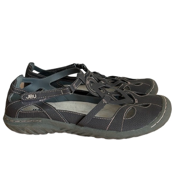 JBU by JAMBU SYDNEY Mary Jane Size 9  gray with pink stitching style Vegan - Picture 1 of 12